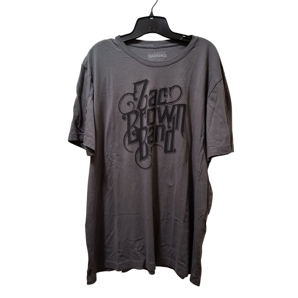 Zac Brown Band Down the Rabbit Hole 2018 Tour T Shirt Men 2XL Charcoal Gray